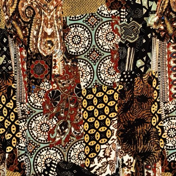 Roz & Ali Career Dress 12 Lined Geometric Print Rear Zip Entry Contemporary - Picture 13 of 14